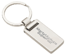 Virtual promotional keyring engraved design
